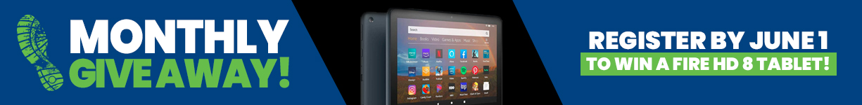 Monthly Giveaway: Register by June 1 to win Fire HD 8 Tablet!